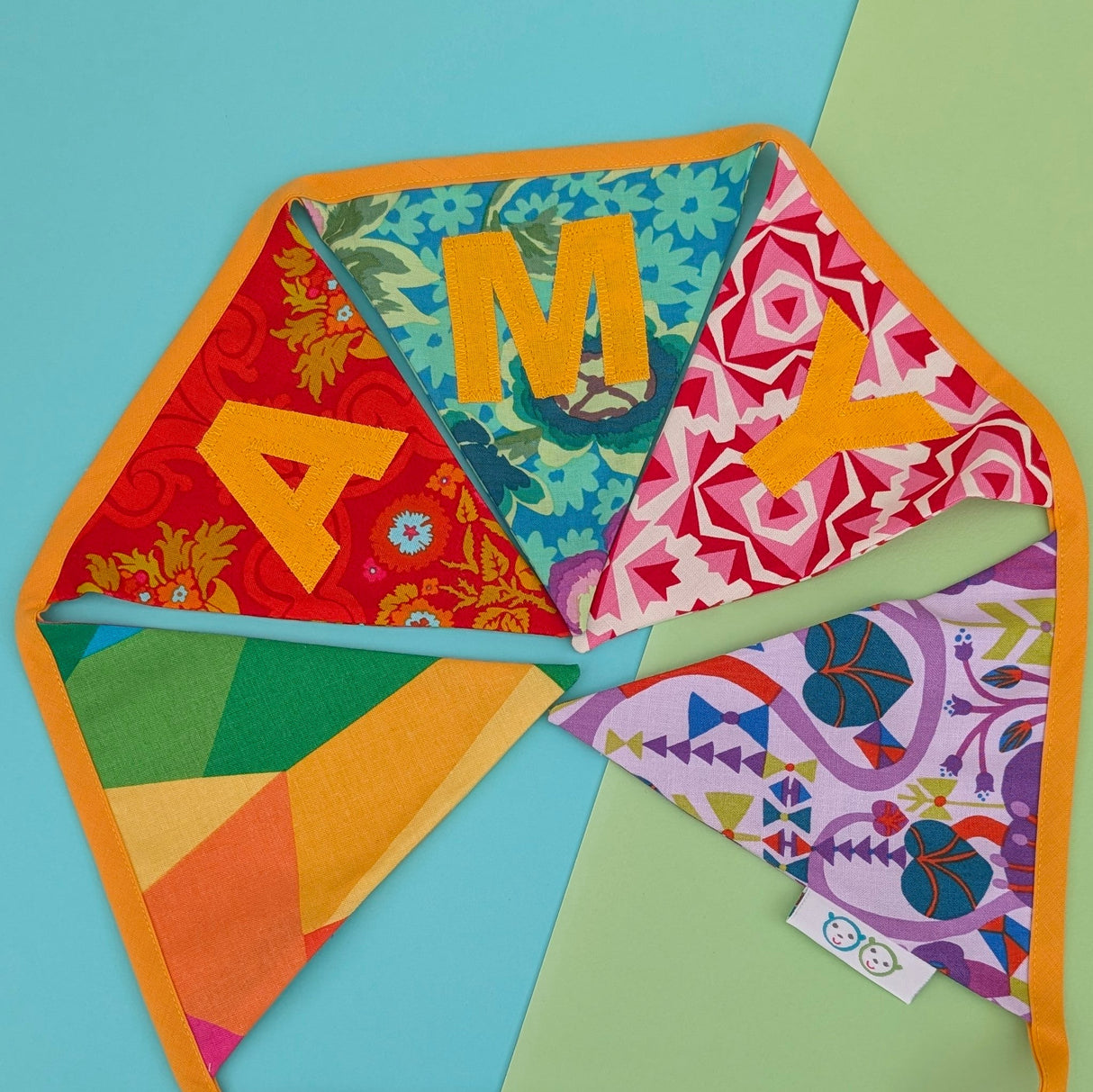 Personalised bunting - colourway 1 - 2 Green Monkeys