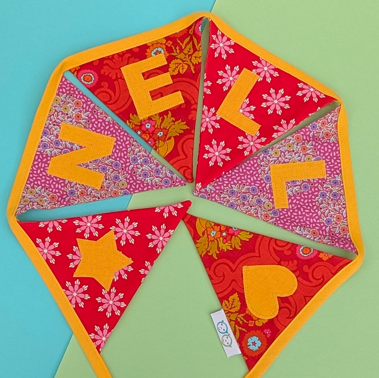 Personalised bunting - colourway 2 - 2 Green Monkeys