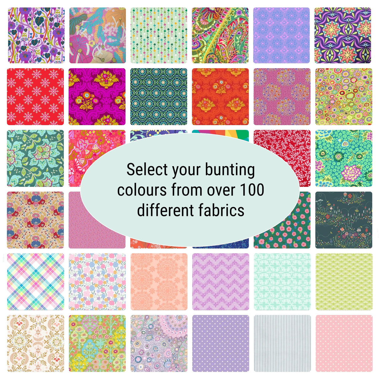 Personalised bunting - custom colours - 2 Green Monkeys