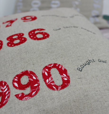 40th / Ruby Wedding Anniversary Gift Personalised Cushion - 2 Green Monkeys