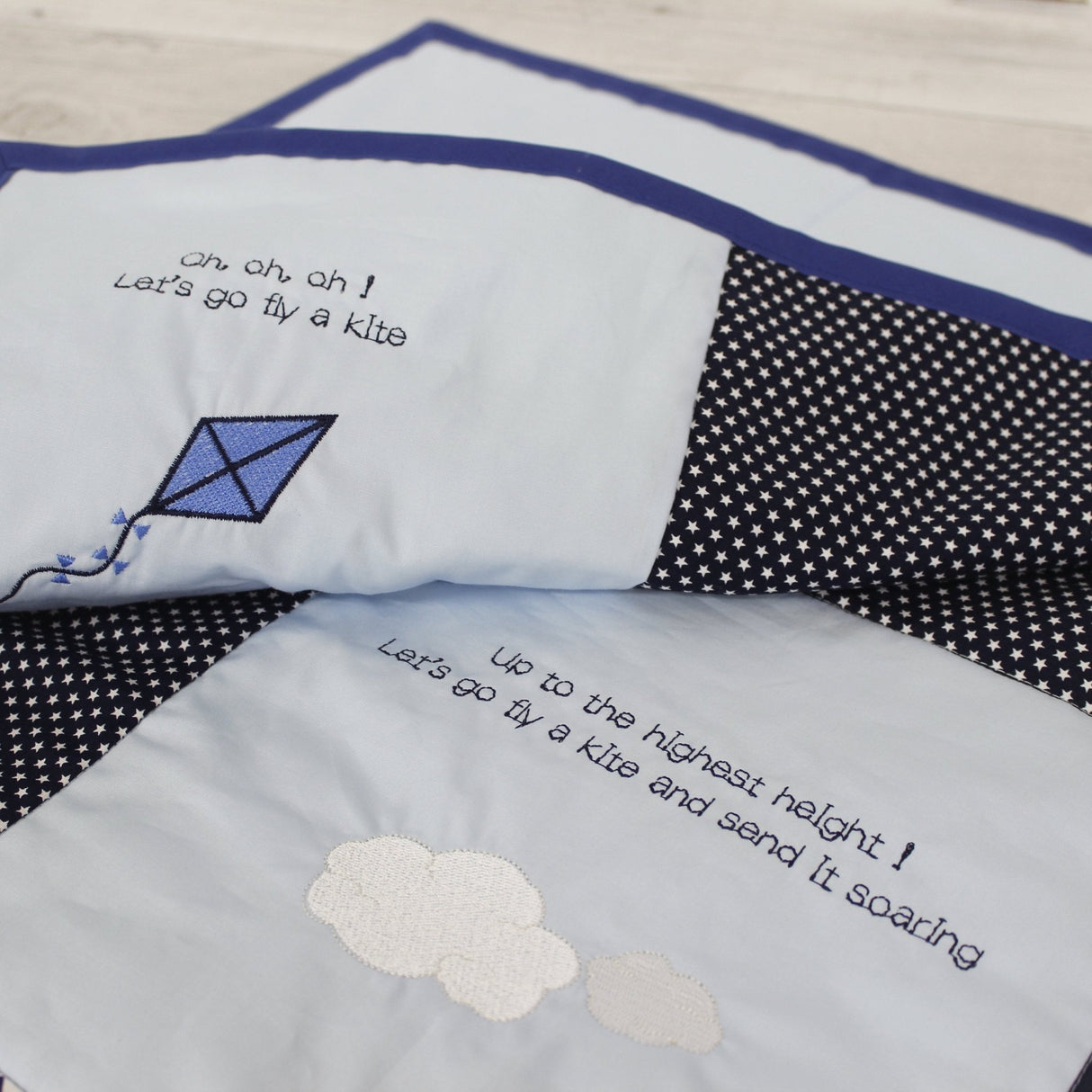 Bespoke Custom Personalised embroidered quilt - 2 Green Monkeys