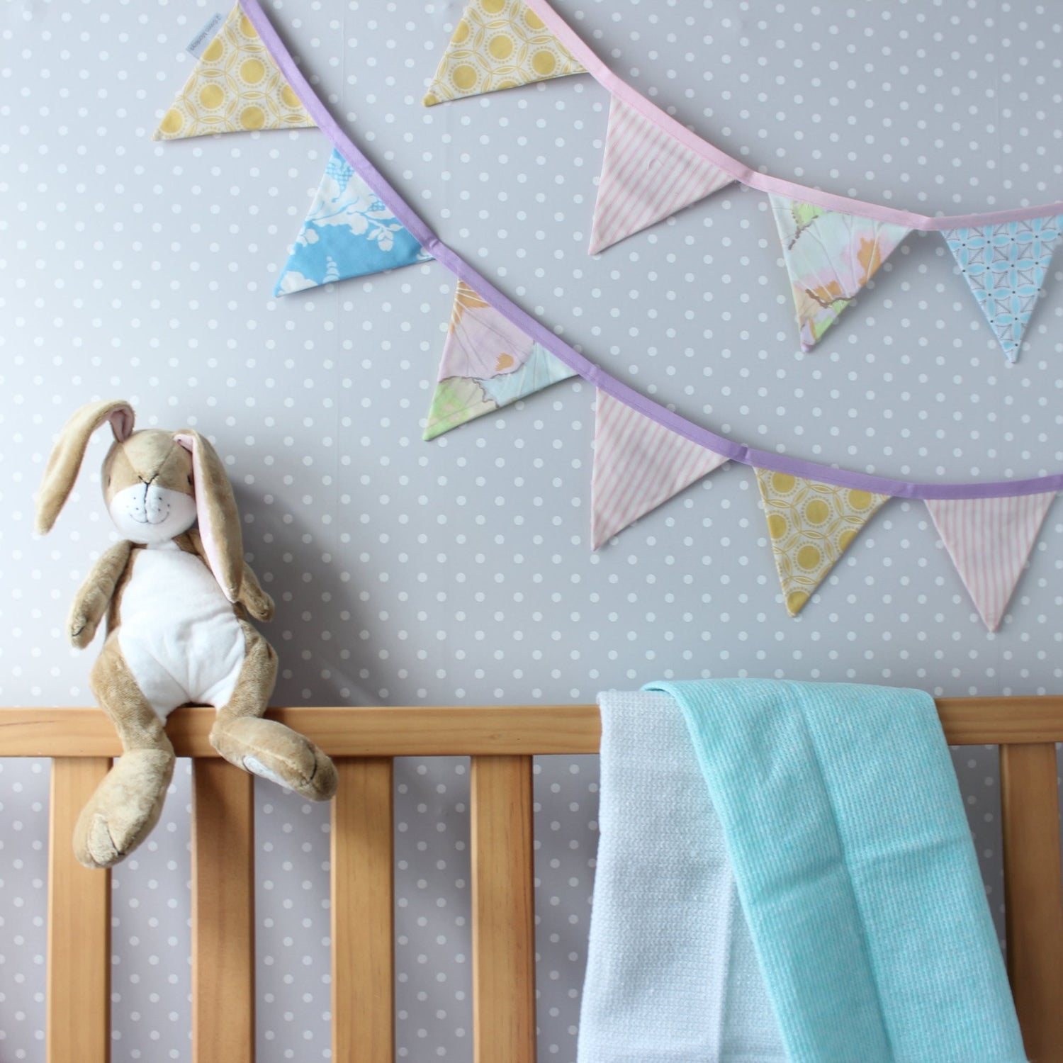 Bespoke Personalised Name Bunting (small flags) - 2 Green Monkeys