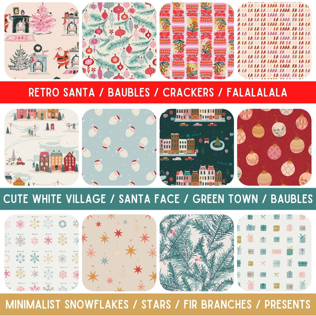Eco Friendly Christmas Wrapping - Cute White Village Design - 2 Green Monkeys