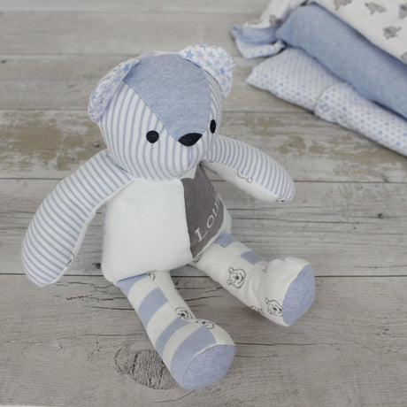 Memory keepsake bear - recycled from babies clothing - 2 Green Monkeys