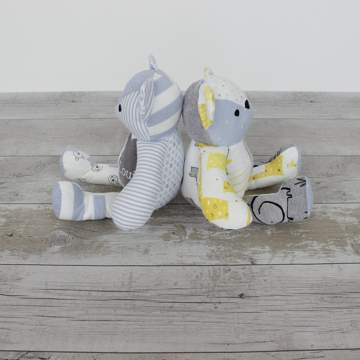 Memory keepsake bear - recycled from babies clothing - 2 Green Monkeys