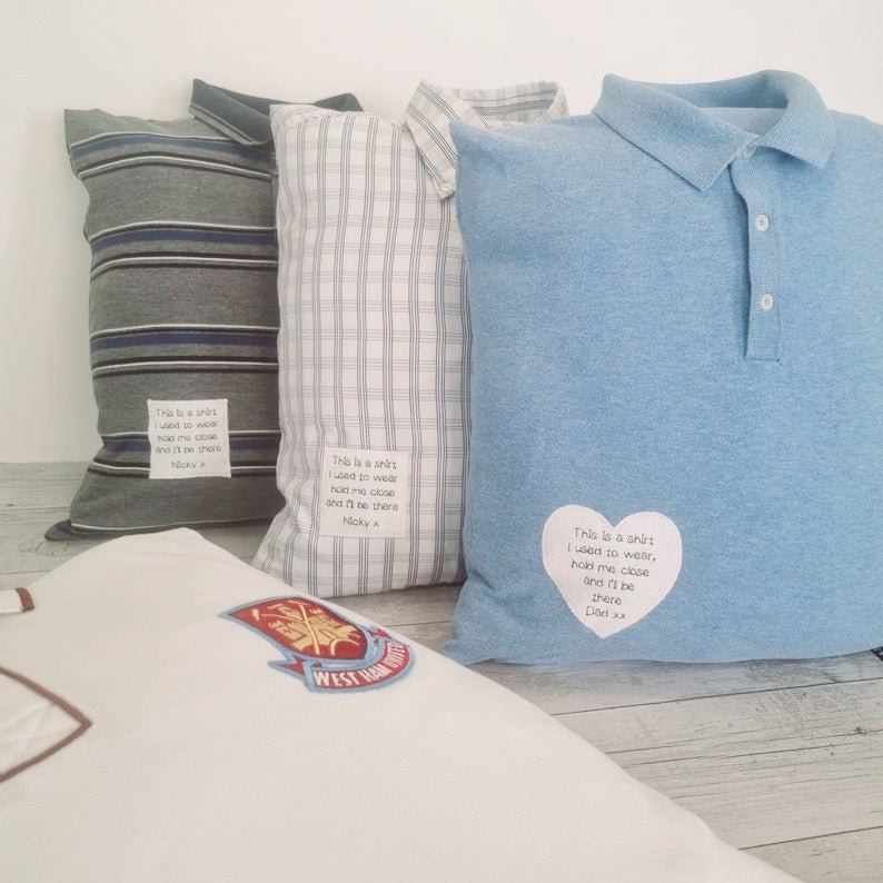 Memory keepsake cushion - made from loved ones clothing - 2 Green Monkeys