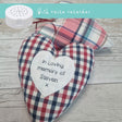 Memory keepsake heart with voicegift voice recorder message - made from loved ones clothing / shirt - 2 Green Monkeys