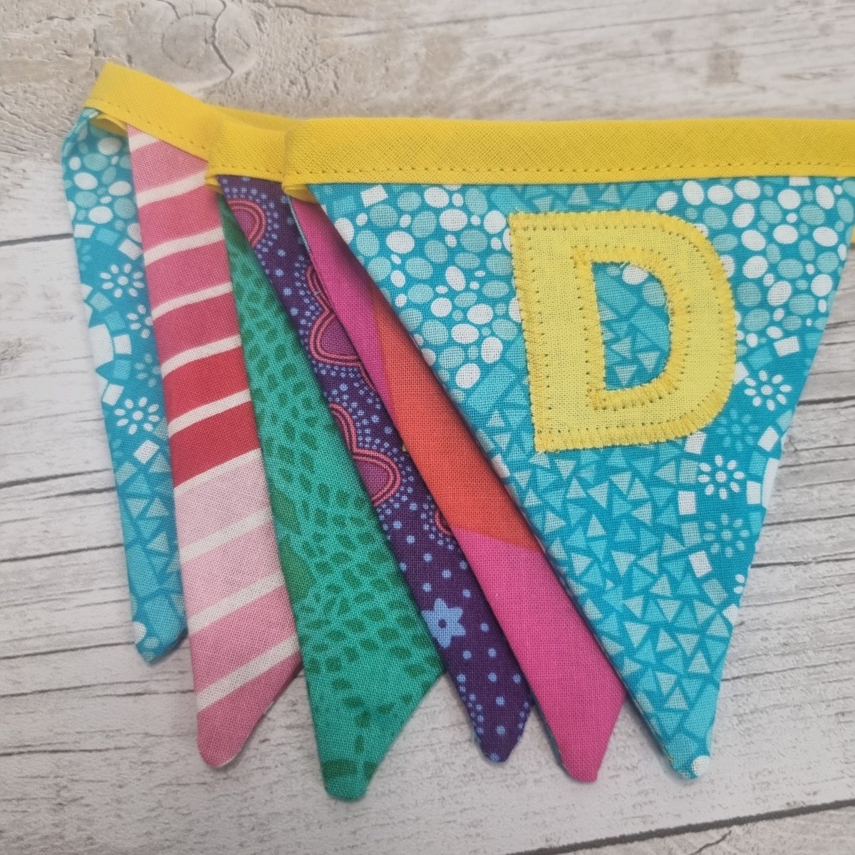 Personalised bunting - custom colour fabric - 2 Green Monkeys