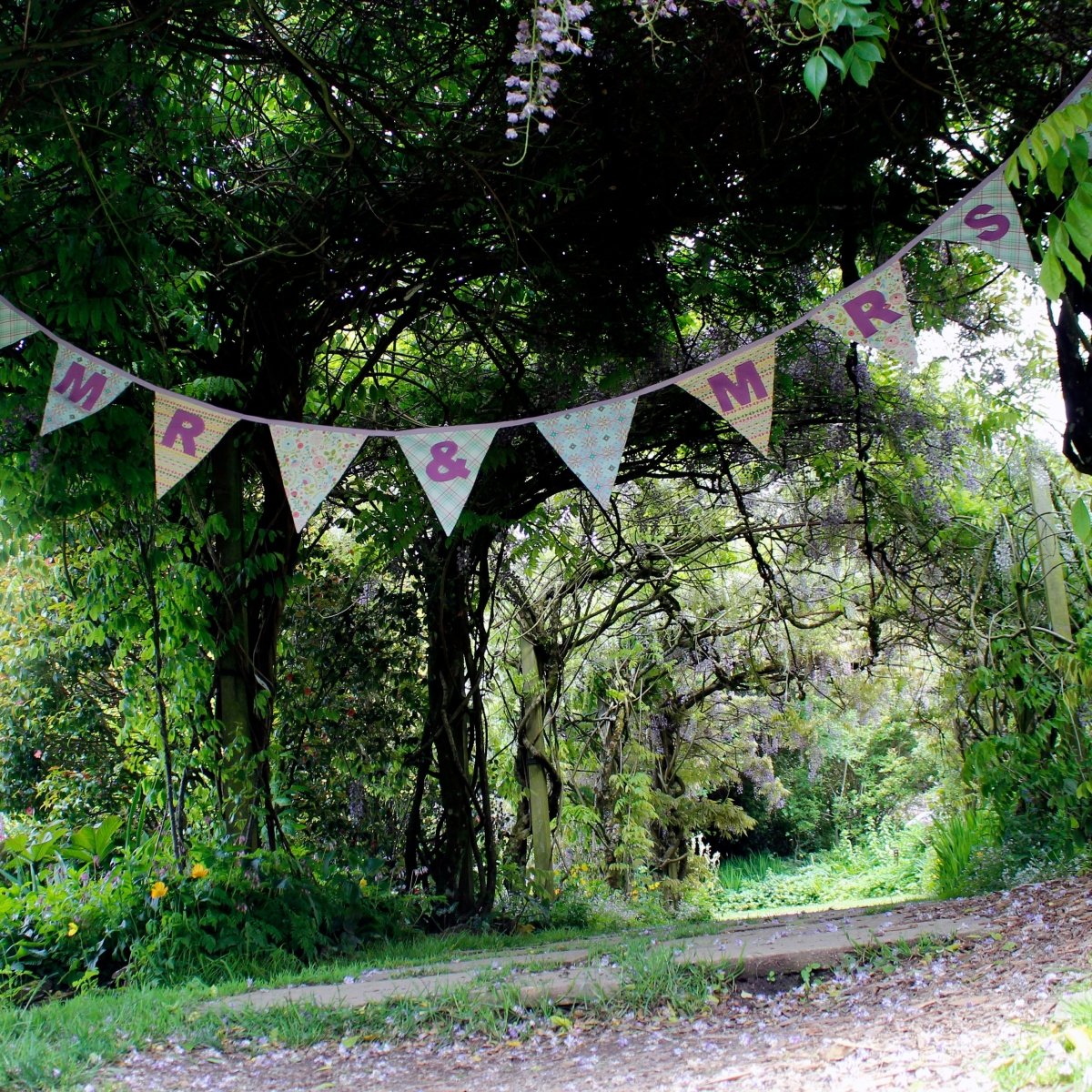 Personalised bunting - custom colour fabric - 2 Green Monkeys