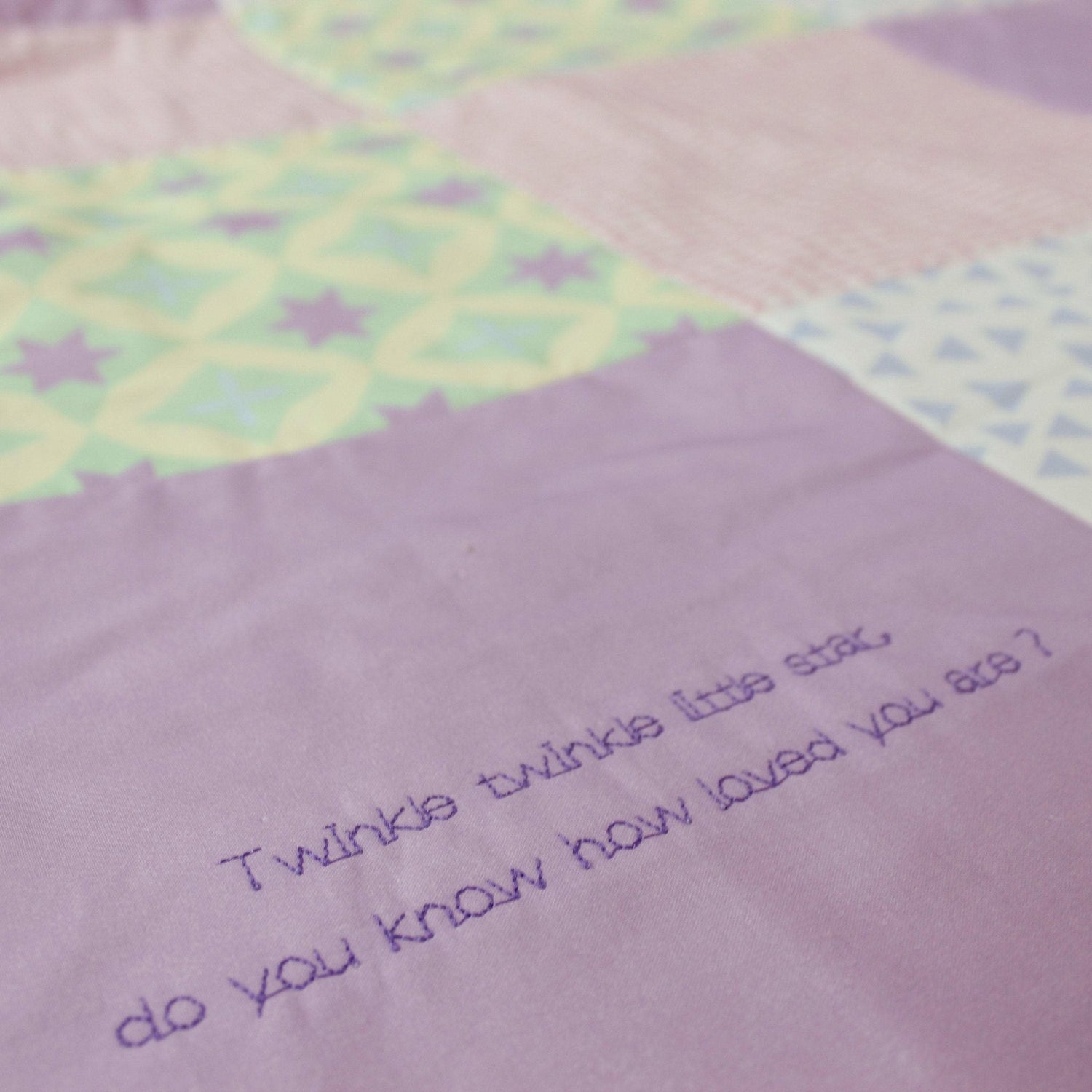 Personalised Embroidered Name Quilt - 2 Green Monkeys