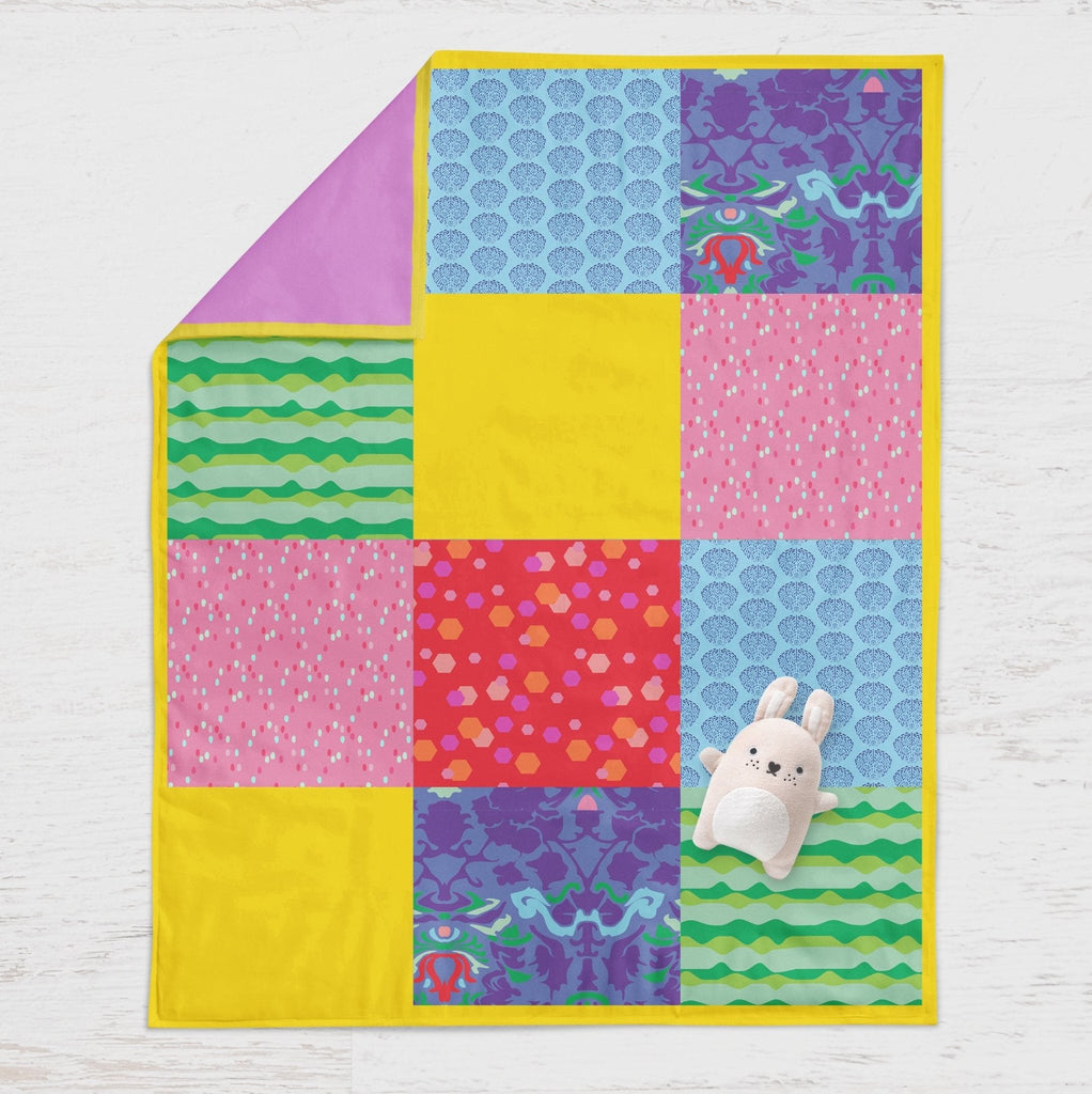 Personalised embroidered quilt - bright fairy design - 2 Green Monkeys