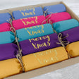 Set of Personalised Sustainable Fabric Christmas Cracker Napkins (bright colours) - 2 Green Monkeys