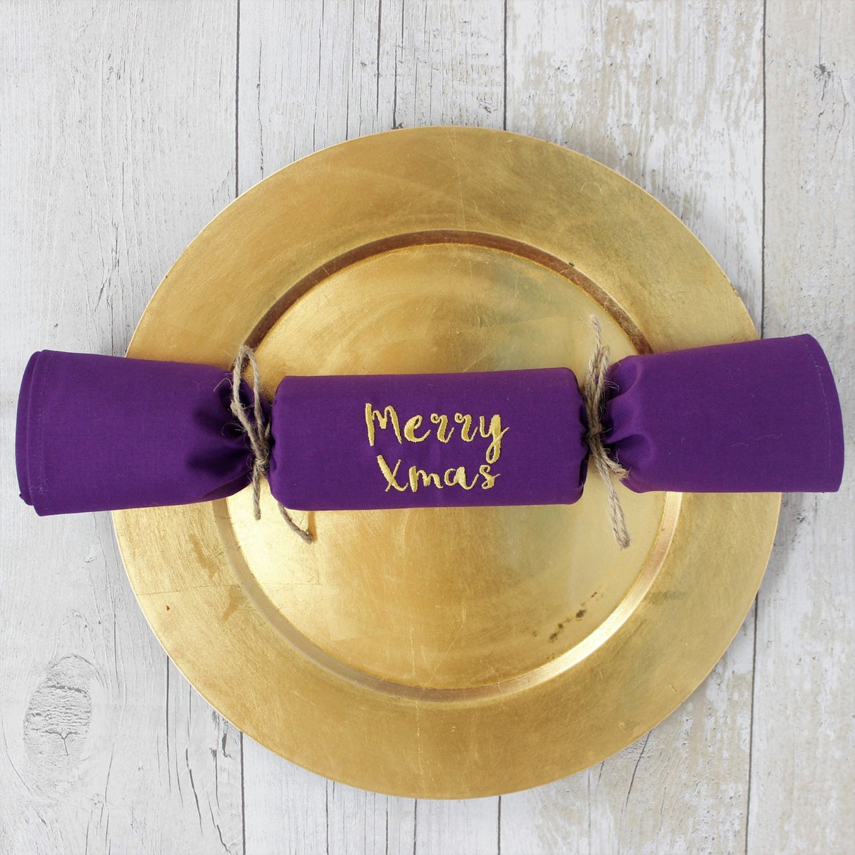 Set of Personalised Sustainable Fabric Christmas Cracker Napkins (bright colours) - 2 Green Monkeys