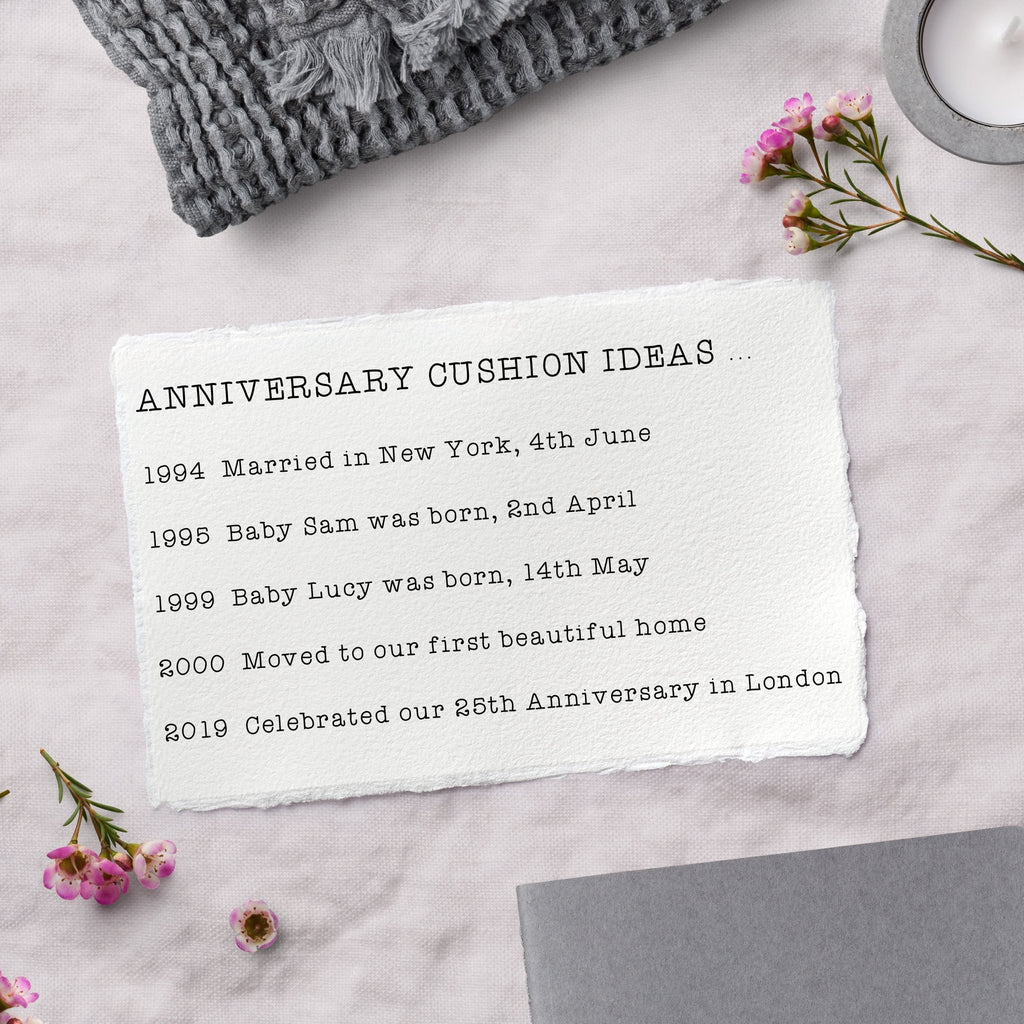 Silver Wedding Anniversary Gift Cushion - Personalised 25th - 2 Green Monkeys