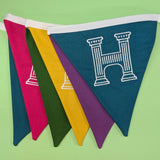 Custom embroidered event business bunting flags - 2 Green Monkeys
