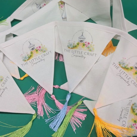 Custom printed fabric flags - 2 Green Monkeys
