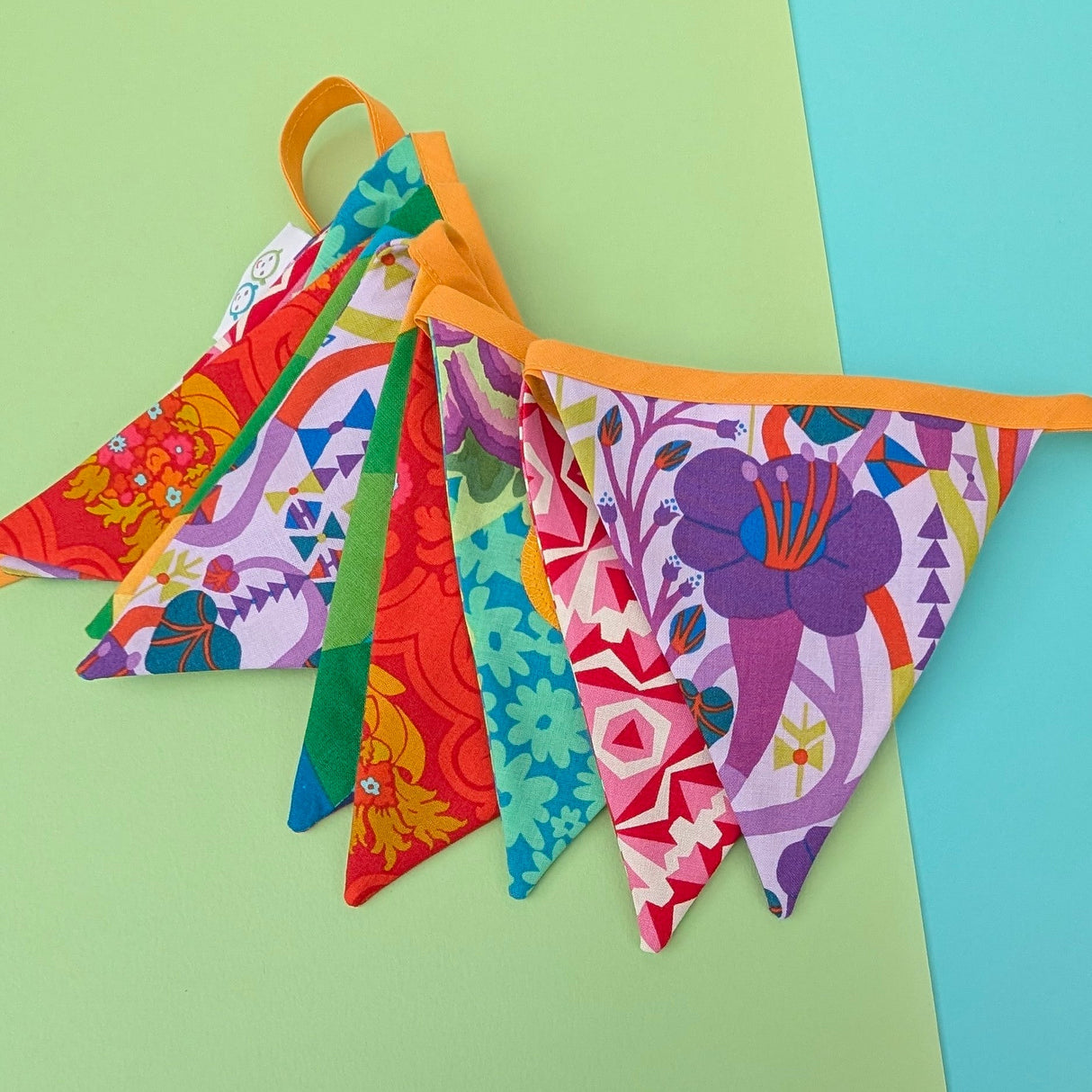 Personalised bunting - colourway 1 - 2 Green Monkeys