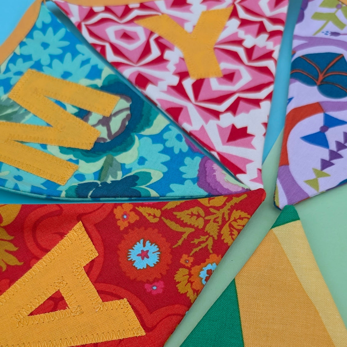 Personalised bunting - colourway 1 - 2 Green Monkeys