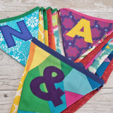 Personalised bunting - custom colours - 2 Green Monkeys