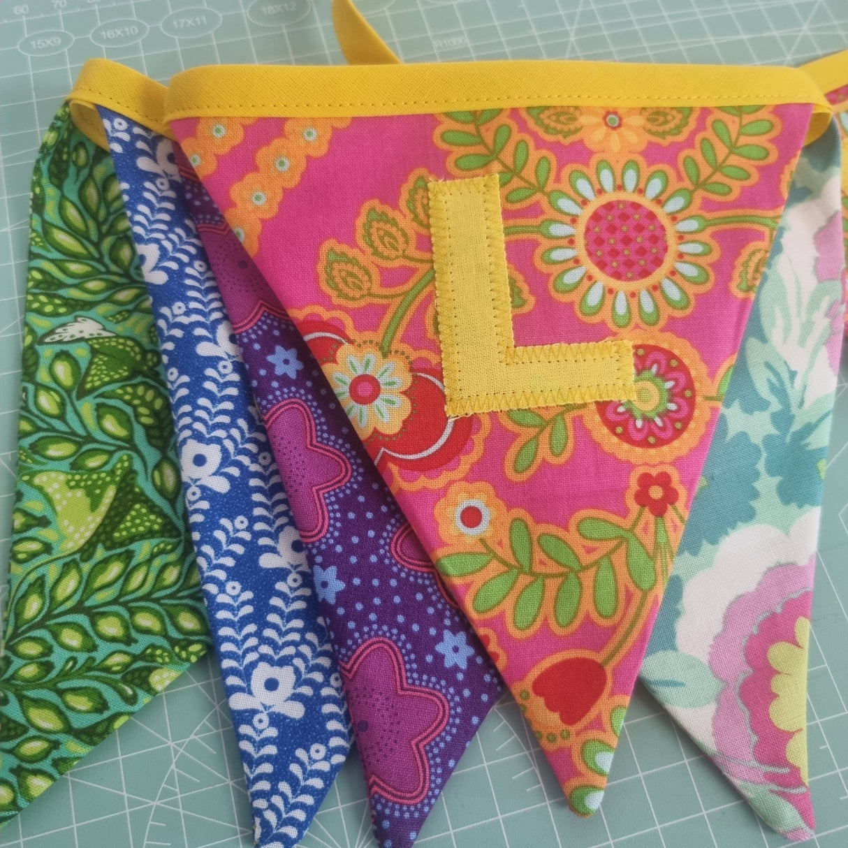 Business Bunting - appliqued flags - 2 Green Monkeys