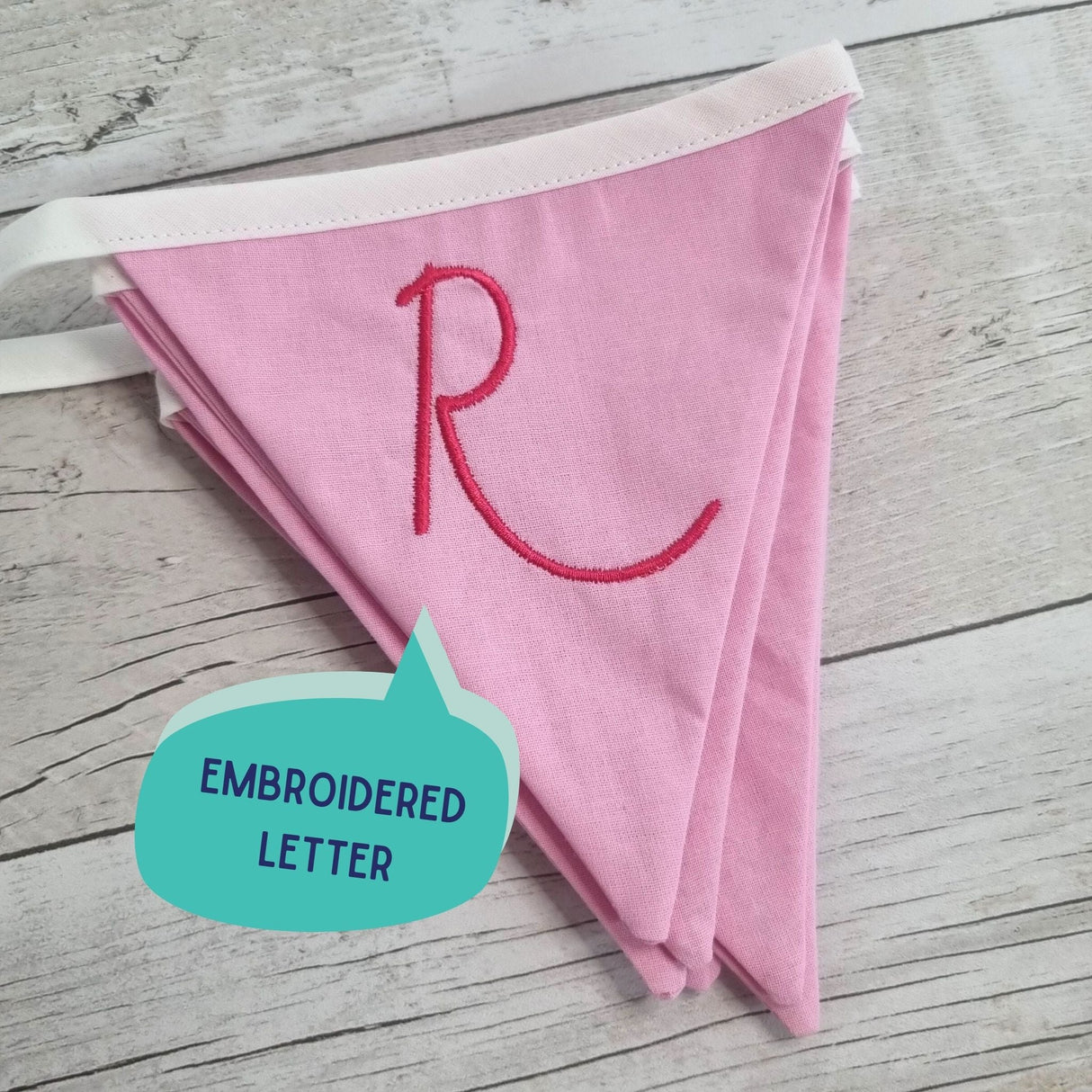 Business Bunting - embroidered text flags - 2 Green Monkeys