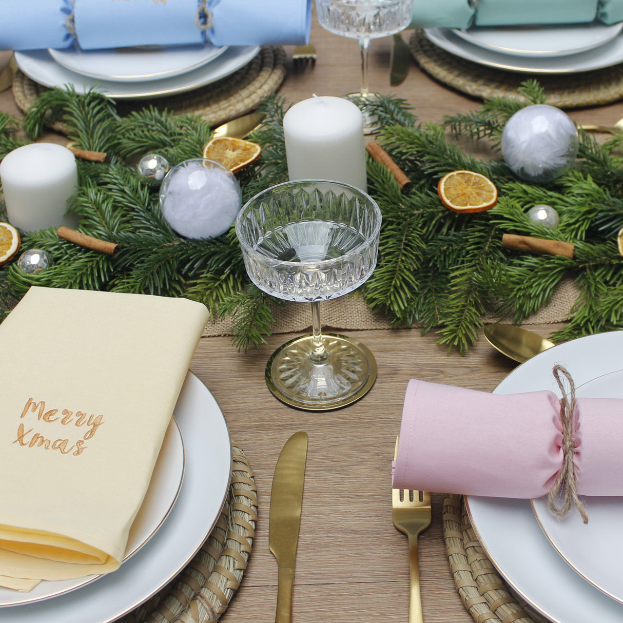 Eco Friendly Cracker / Personalised Fabric Cracker Napkin (single) - 2 Green Monkeys