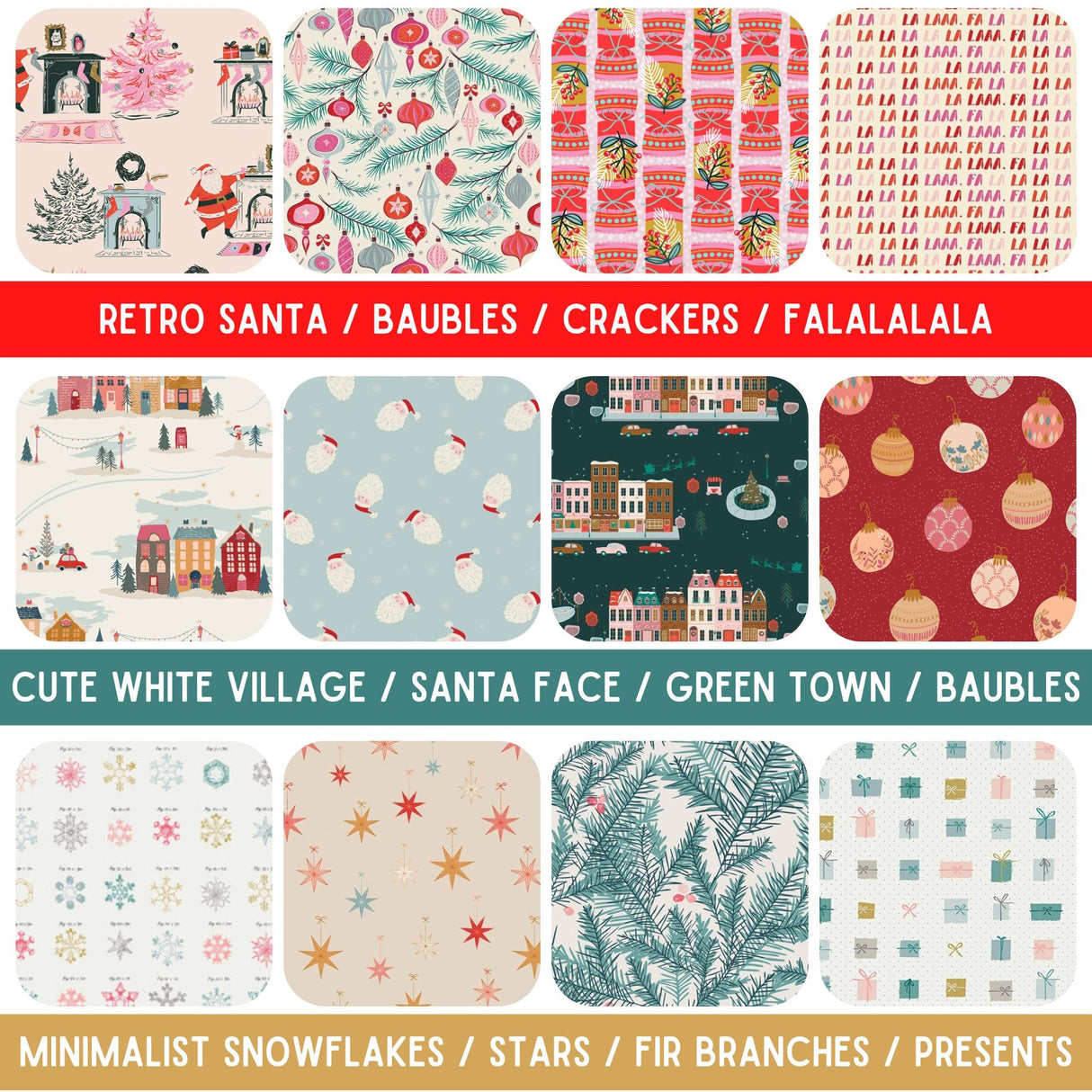 Furoshiki Cloth - Christmas Present Design - 2 Green Monkeys