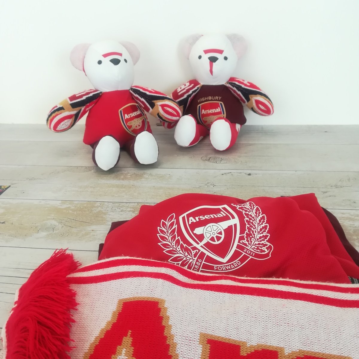 Memory bear keepsake with voicegift voice recorder message - teddy from clothing / shirt - 2 Green Monkeys