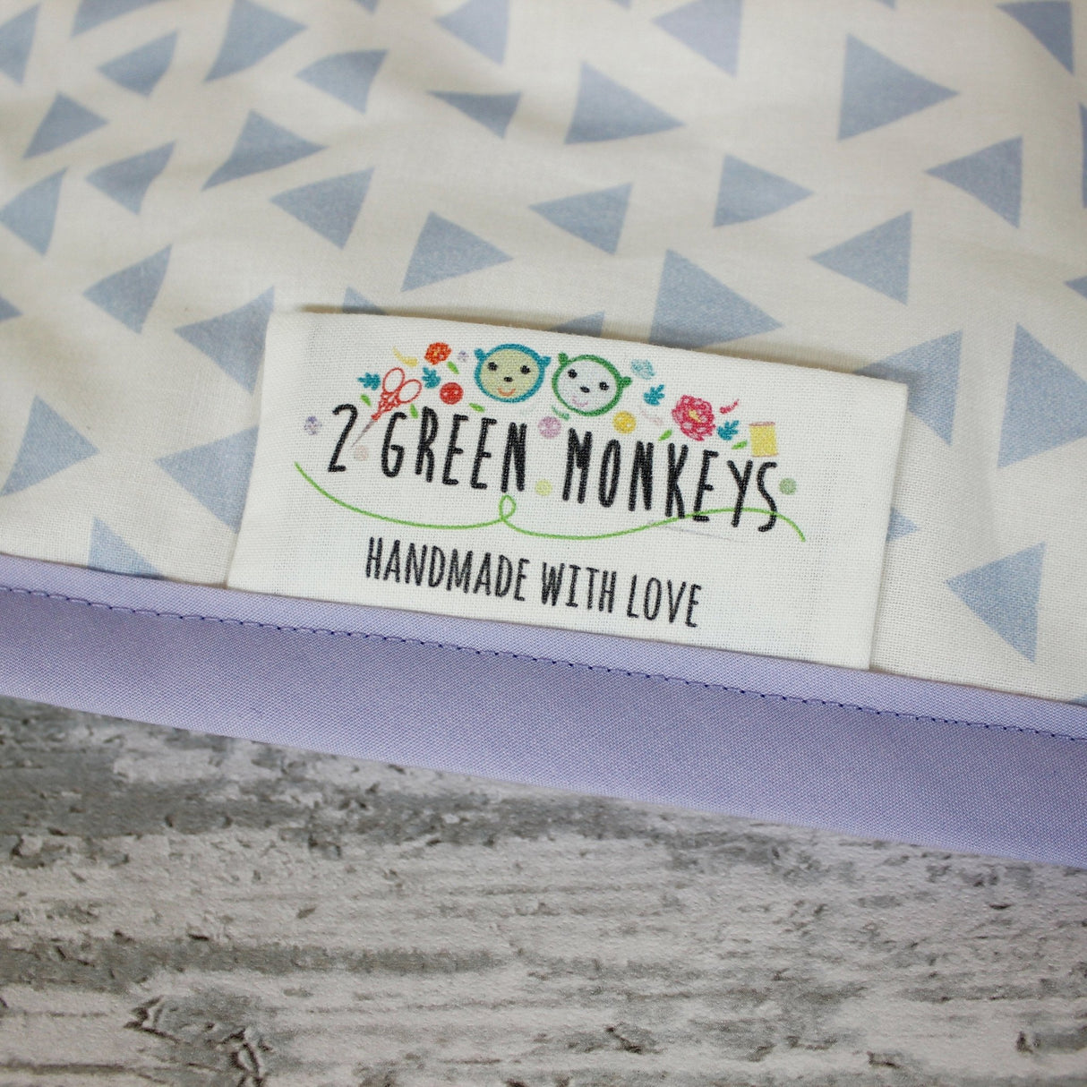 Personalised Embroidered Message Quilt - 2 Green Monkeys