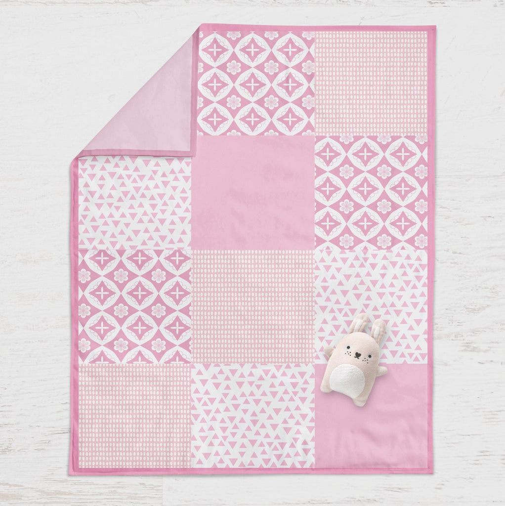 Personalised embroidered quilt - pink fairy design - 2 Green Monkeys