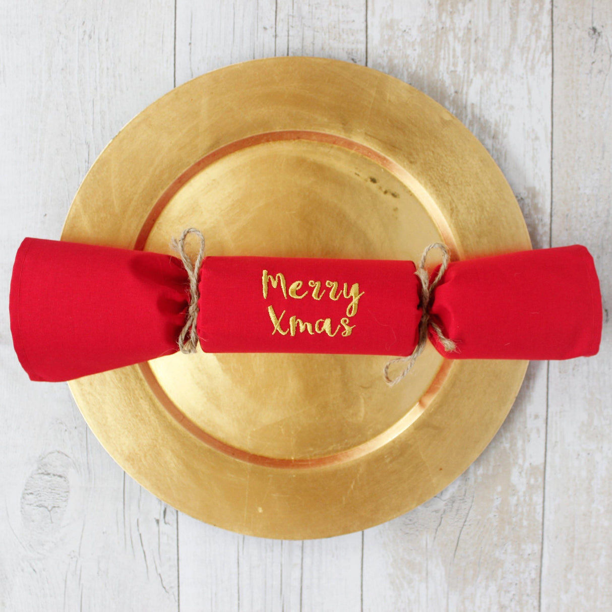 Personalised Plastic Free Christmas Cracker / Fabric Napkin (single) - 2 Green Monkeys