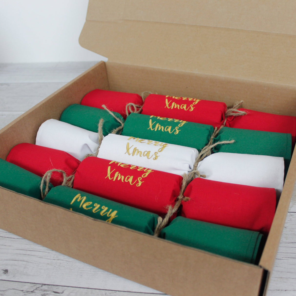 Personalised Plastic Free Christmas Cracker / Fabric Napkin (single) - 2 Green Monkeys