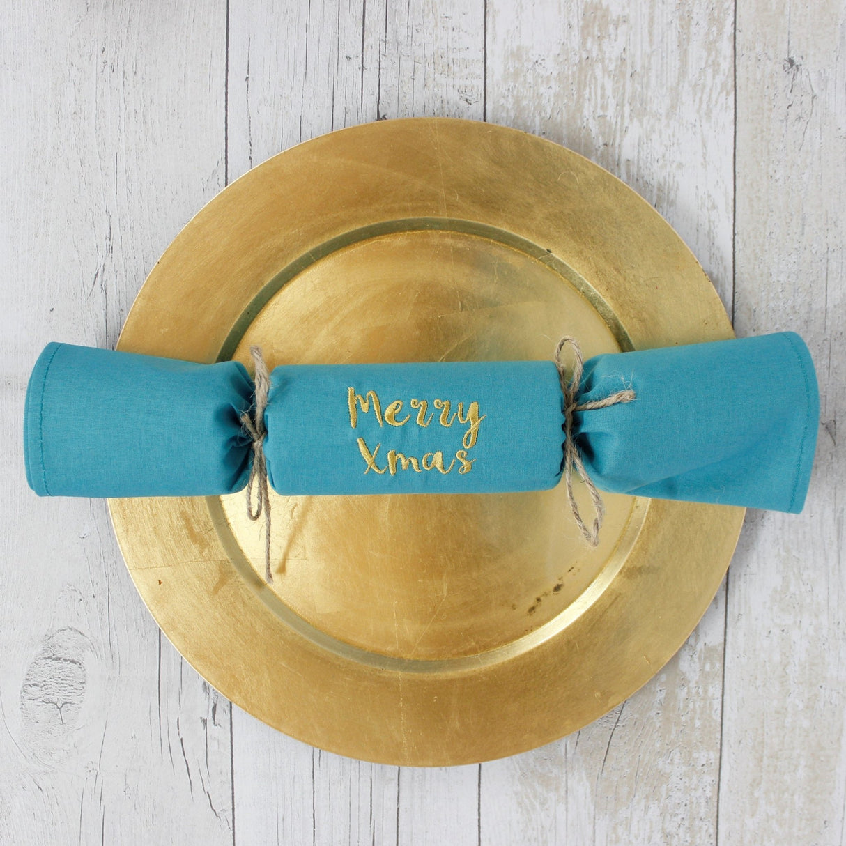 Personalised Plastic Free Christmas Cracker / Fabric Napkin (single) - 2 Green Monkeys