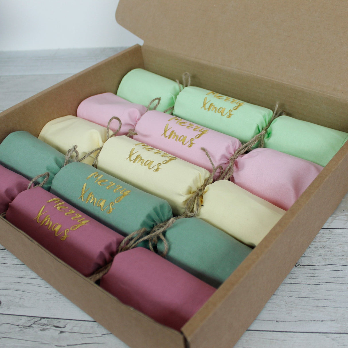 Personalised Plastic Free Christmas Cracker / Fabric Napkin (single) - 2 Green Monkeys