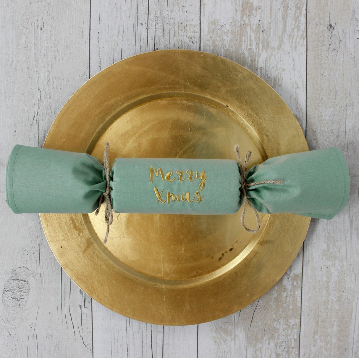 Personalised Plastic Free Christmas Cracker / Fabric Napkin (single) - 2 Green Monkeys