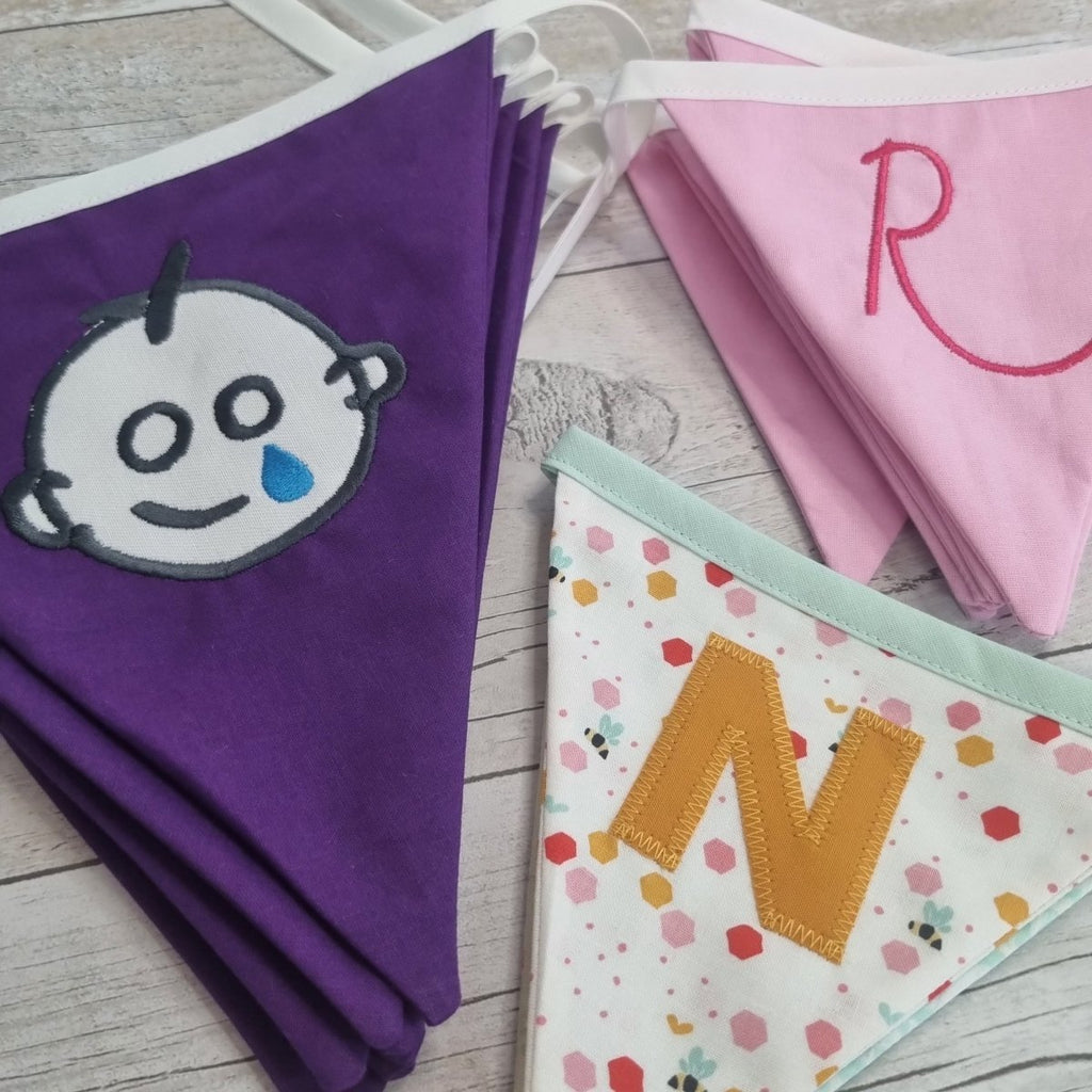 Printed Business Bunting - custom listing for Pamela - 2 Green Monkeys