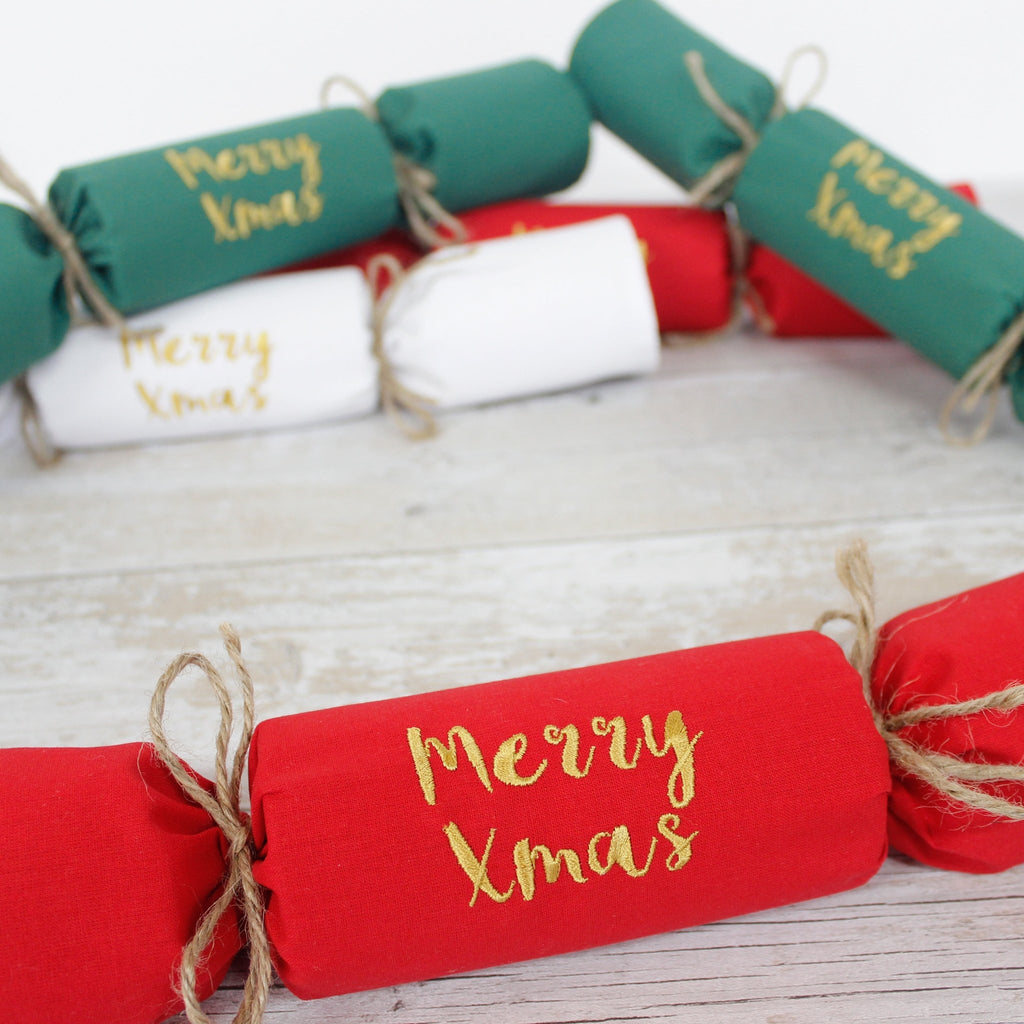 Set of Personalised Eco Friendly Cracker Napkins (traditional colours) - 2 Green Monkeys